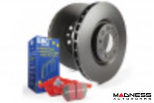 Jaguar XF Brake Pads + Rotors - Front - EBC - Red Stuff - Set